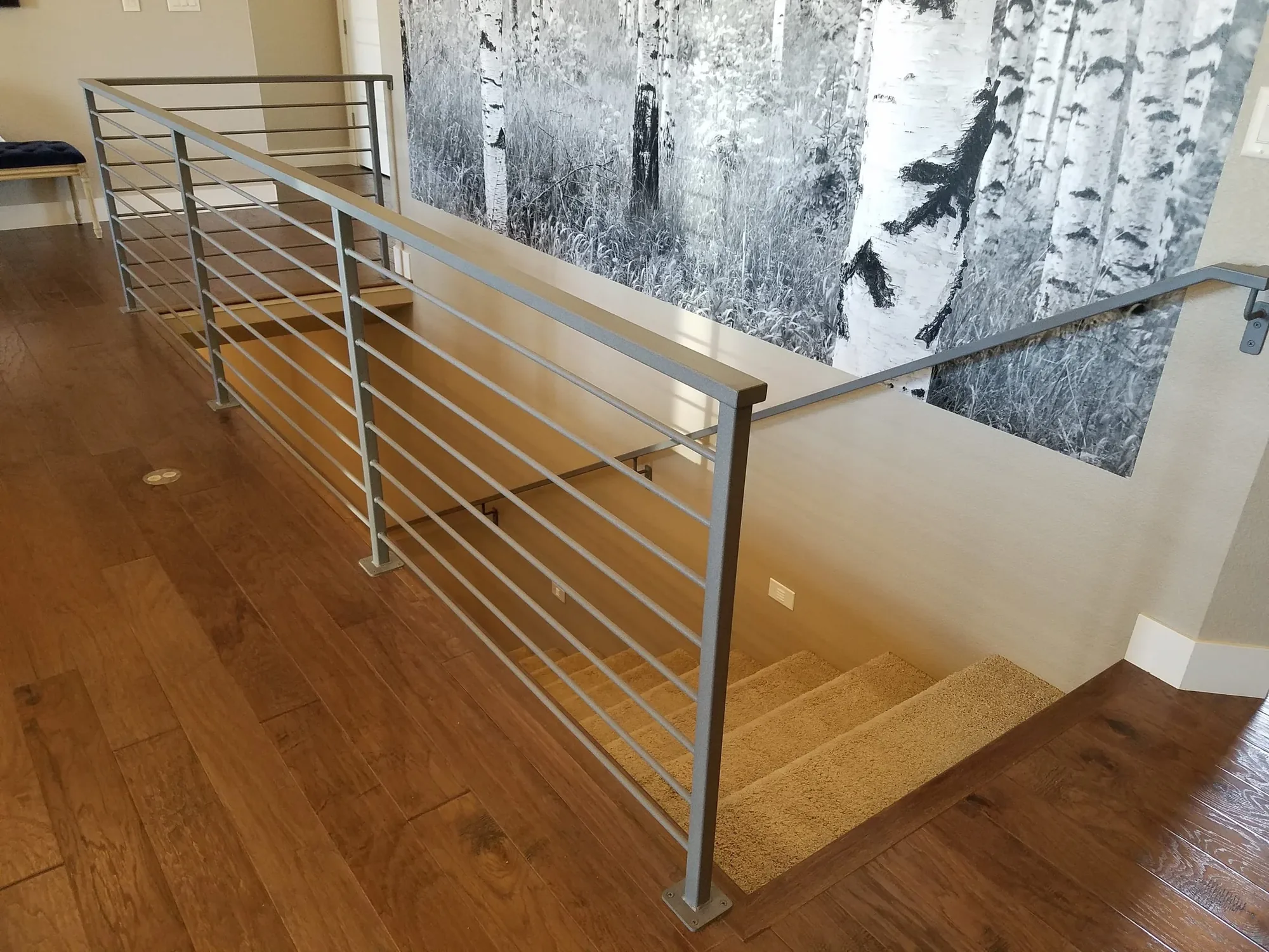 Custom Horizontal Bar Stair — Railing