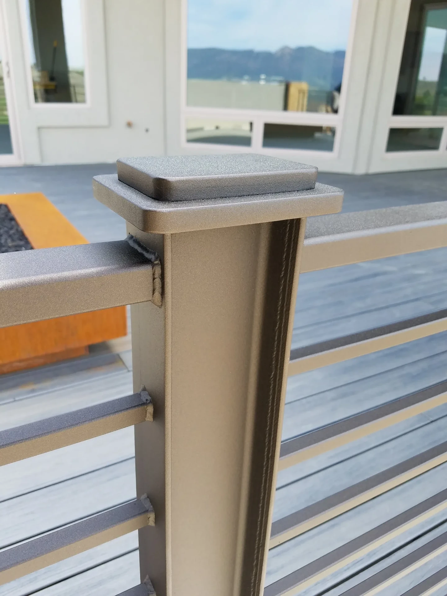 Custom Deck Post Detail — Railing