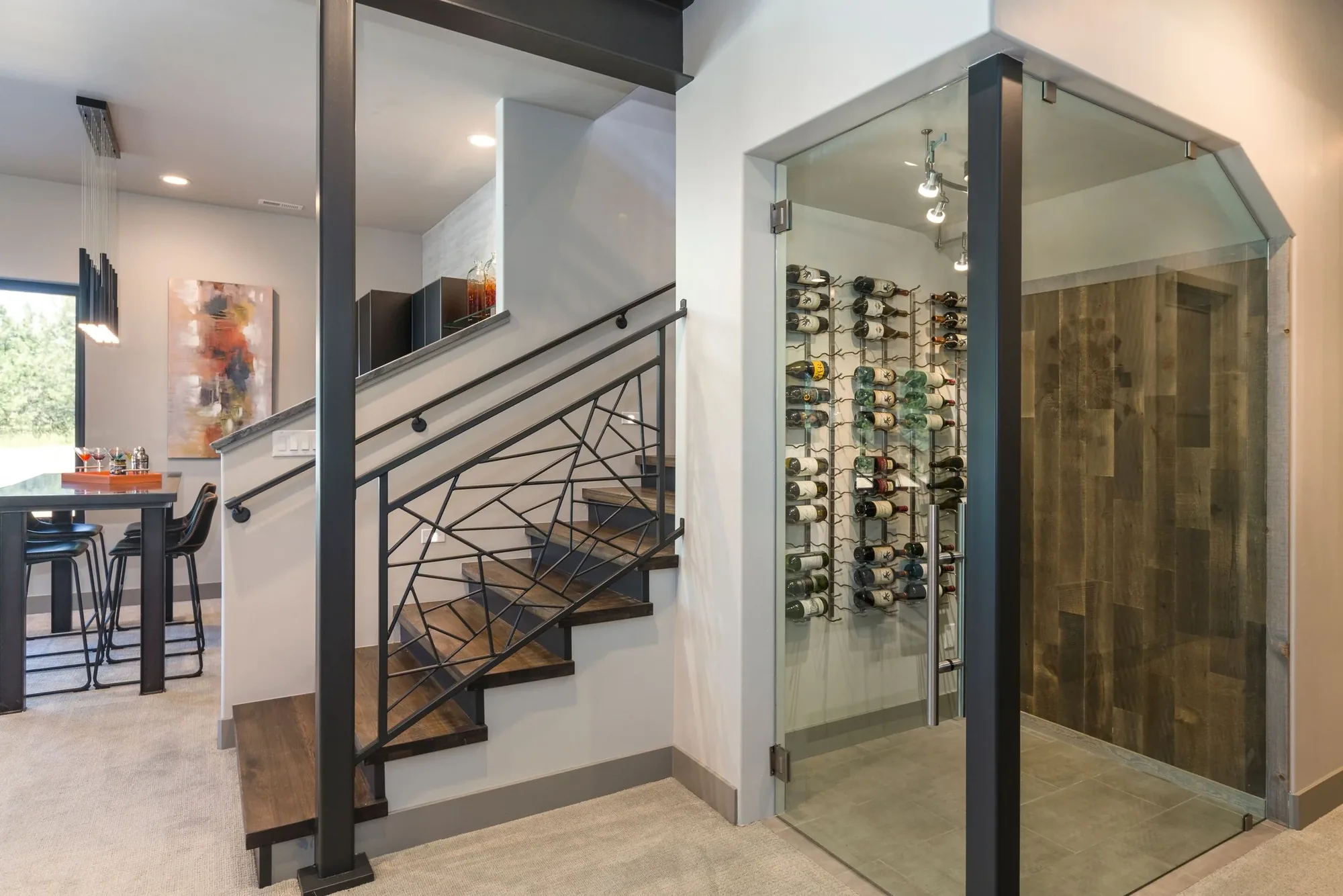 Custom By Glass Wine Room — Staircase