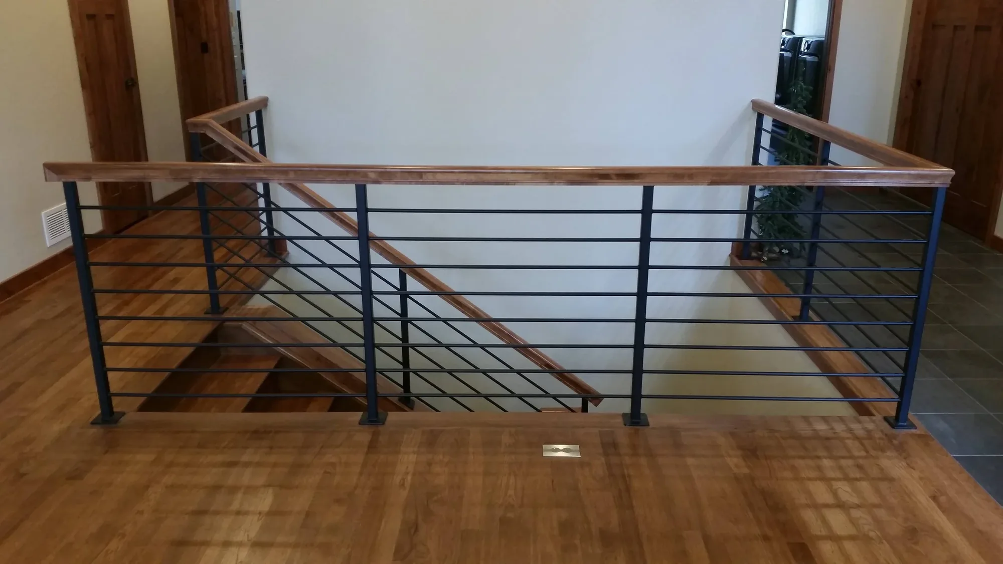 Custom Wood Capped Horizontal — Railing