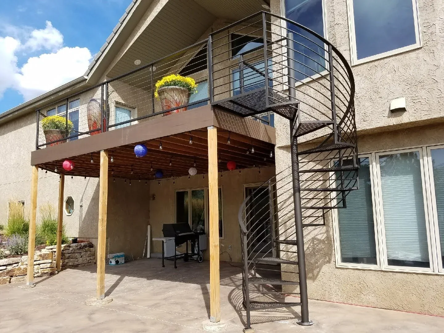 Custom Exterior Deck Spiral — Staircase