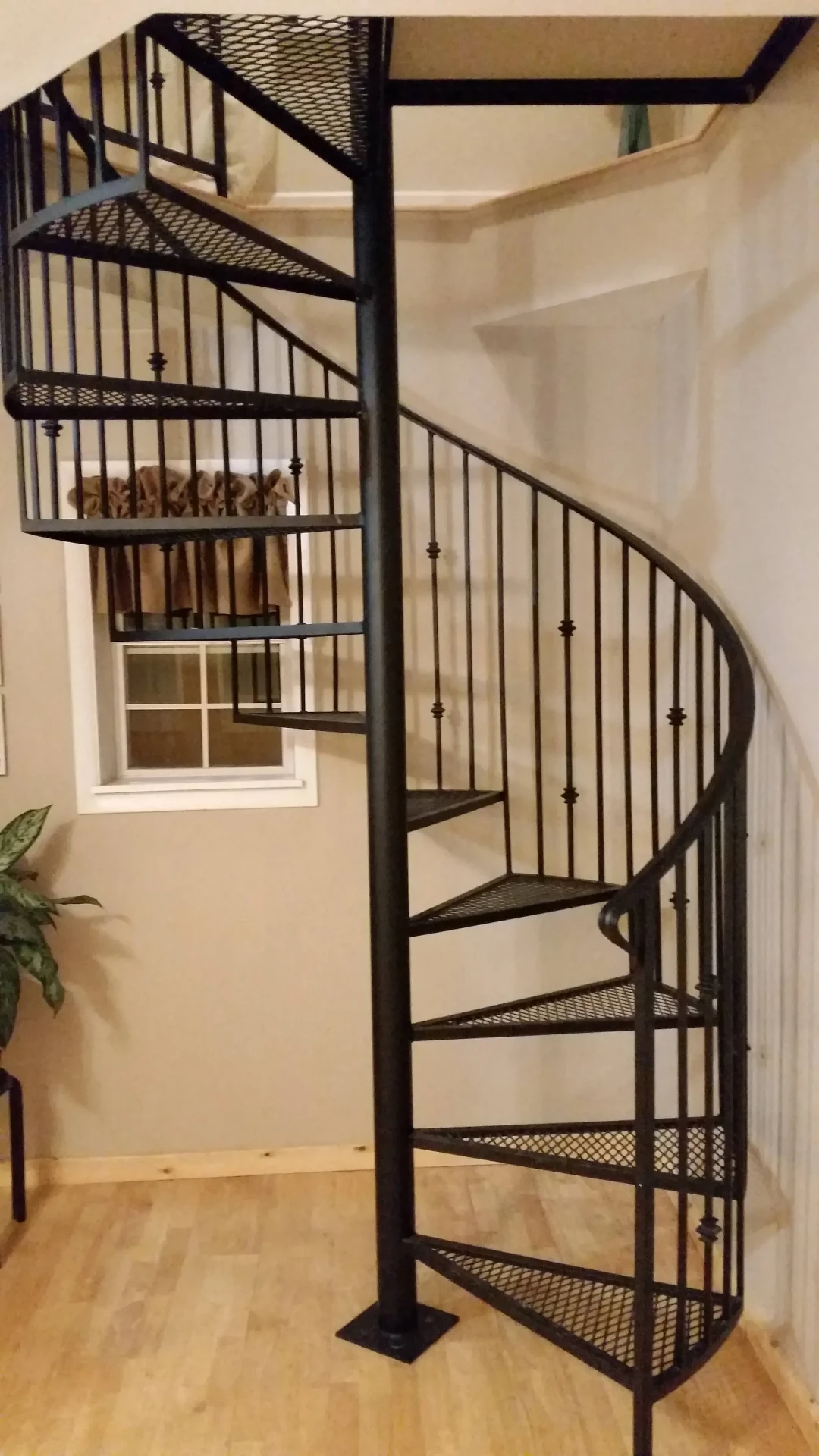 Custom Steel Spiral Mesh Tread — Staircase