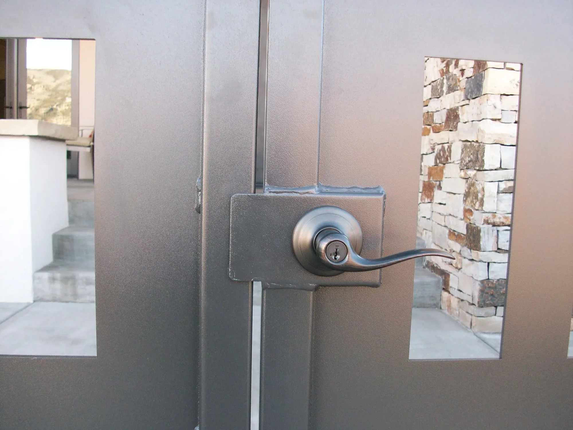 Custom Gate Latch Hardware Detail — Custom Metalwork
