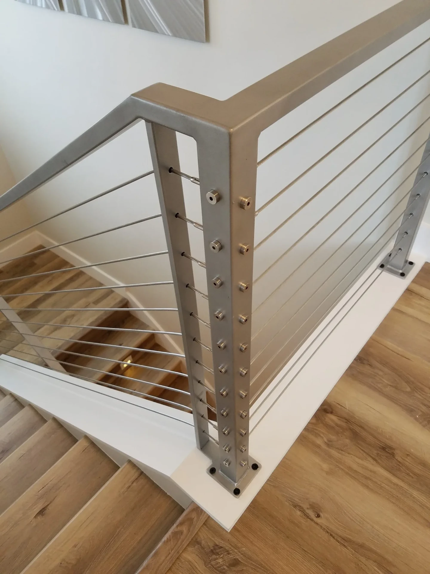 Custom Interior Stair — Cable Railing