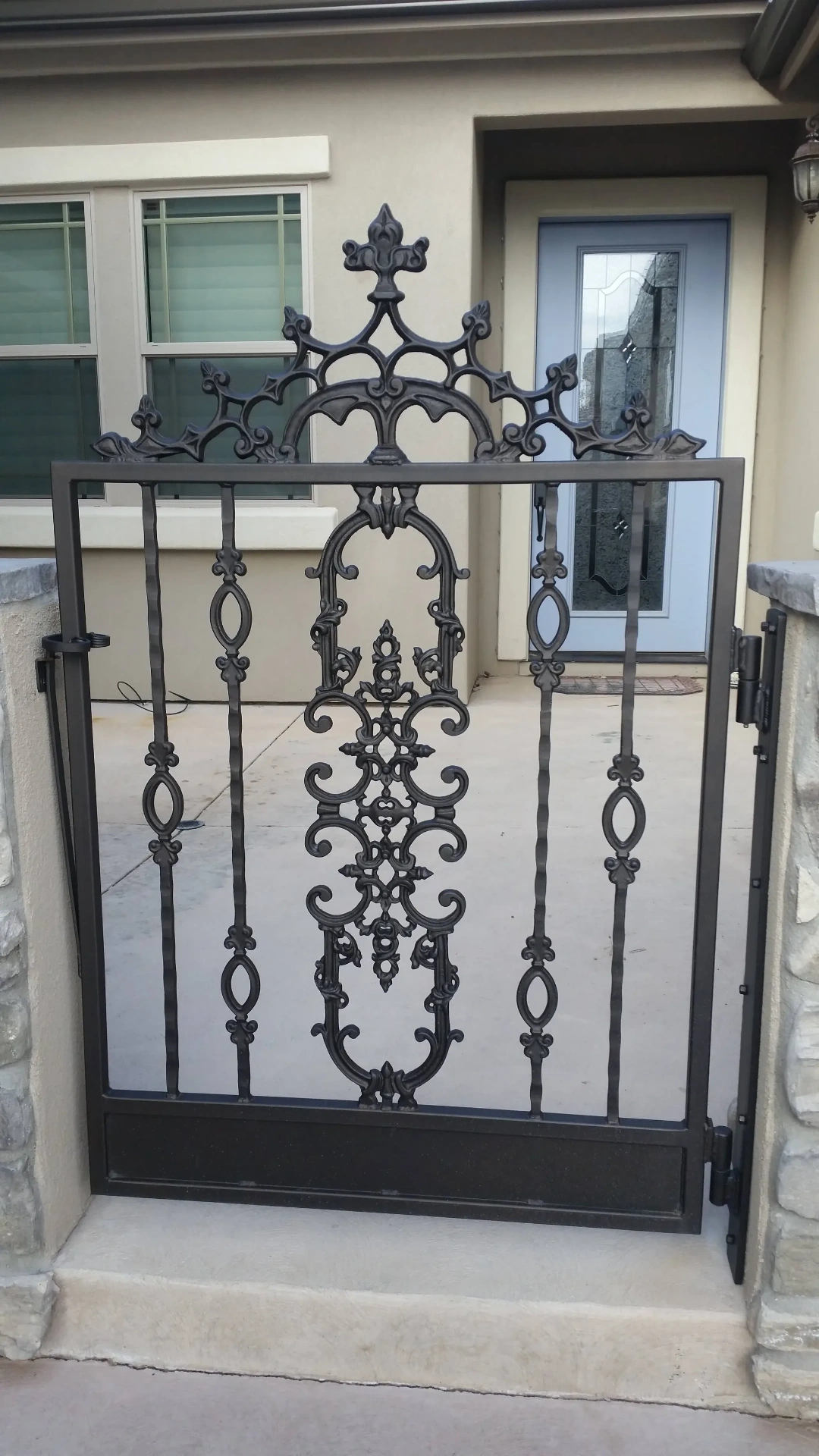 Custom Ornate Iron Panel — Gate