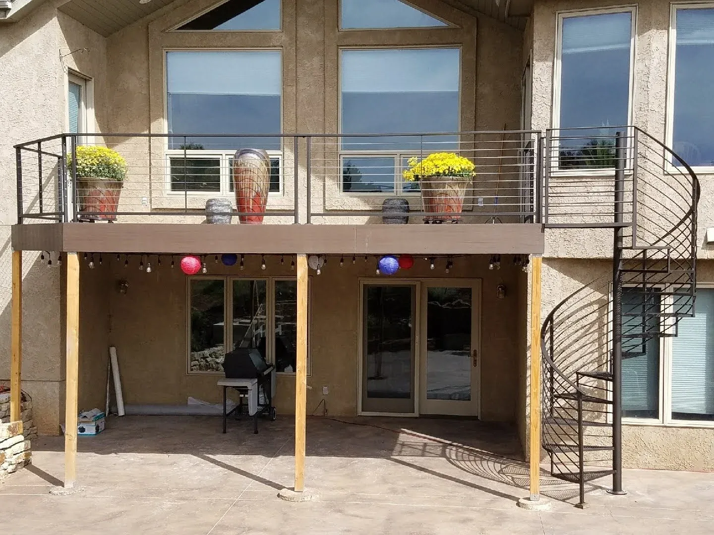 Custom Two Story Deck Spiral — Staircase