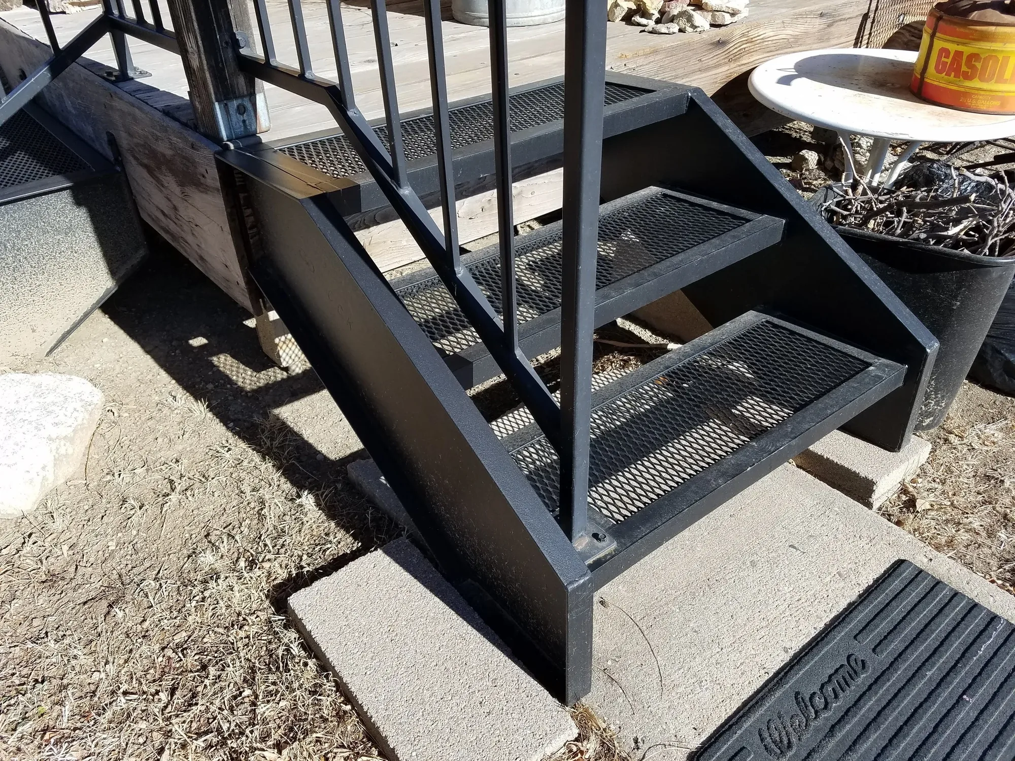 Custom Steel Grated Exterior — Staircase
