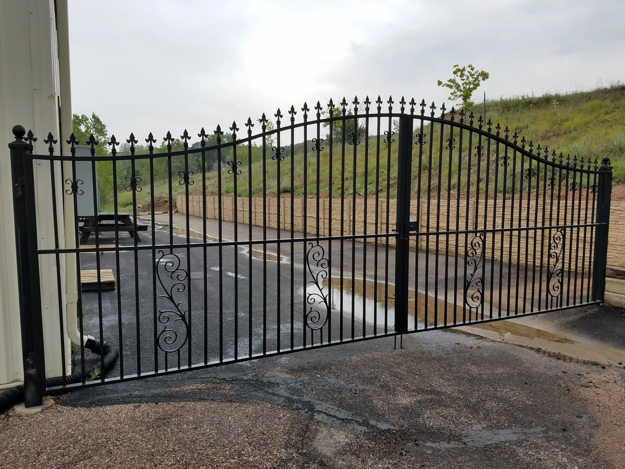 Custom Iron Driveway Spear Top — Gate