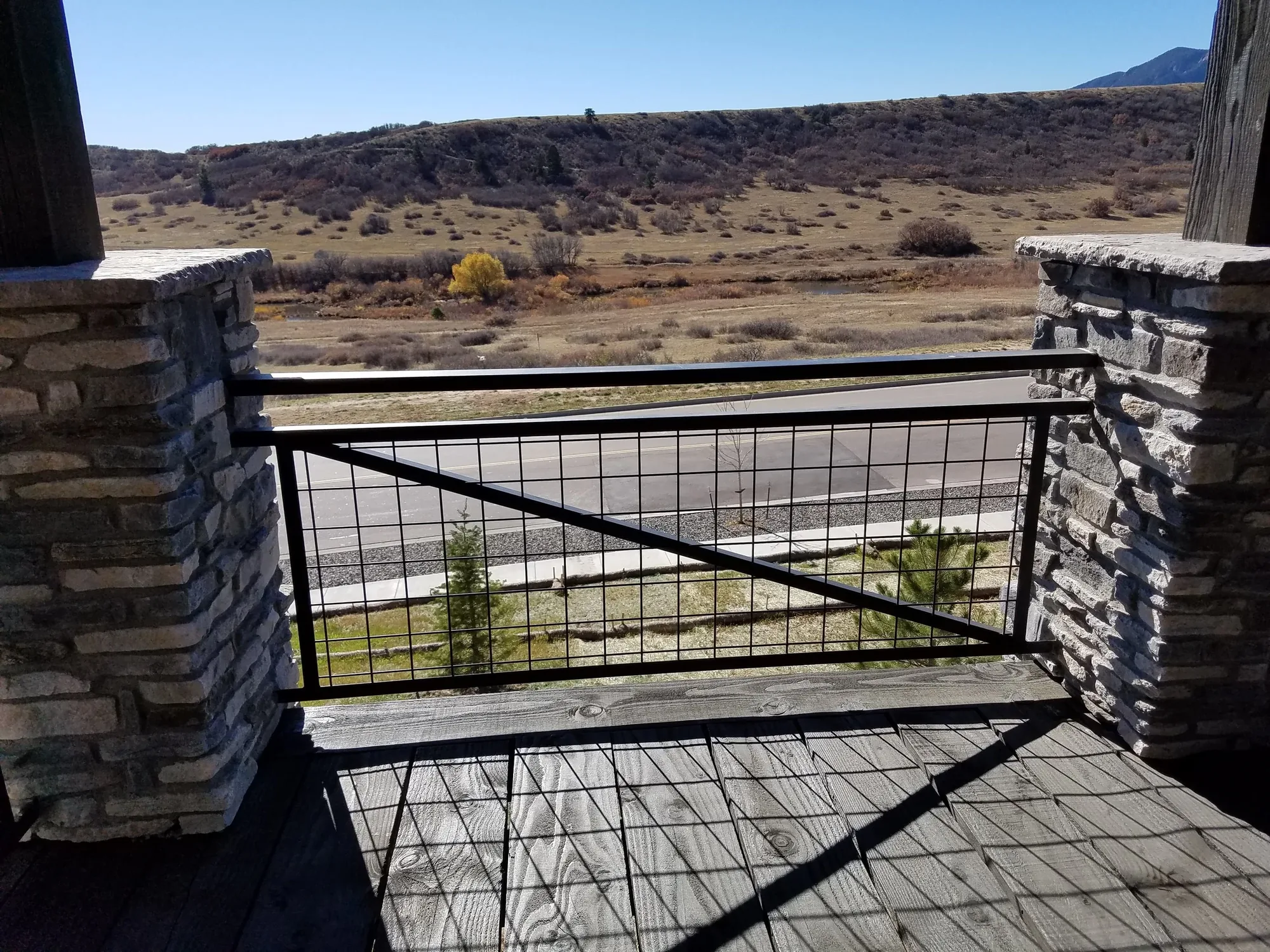 Custom Exterior Deck X Pattern — Railing