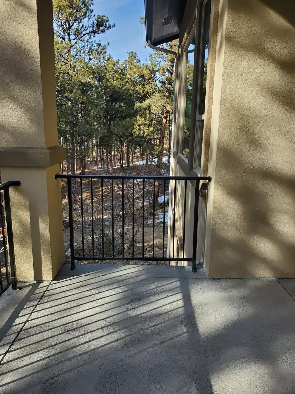Concrete Patio Iron Railing