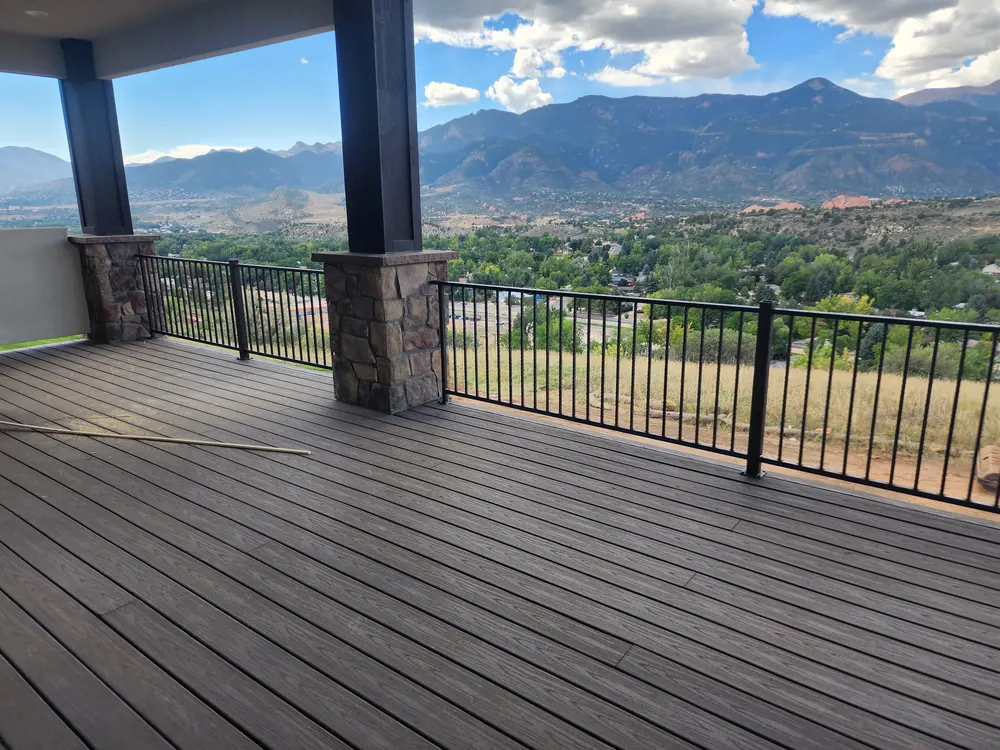 Deck Cable Railing with Mountain View