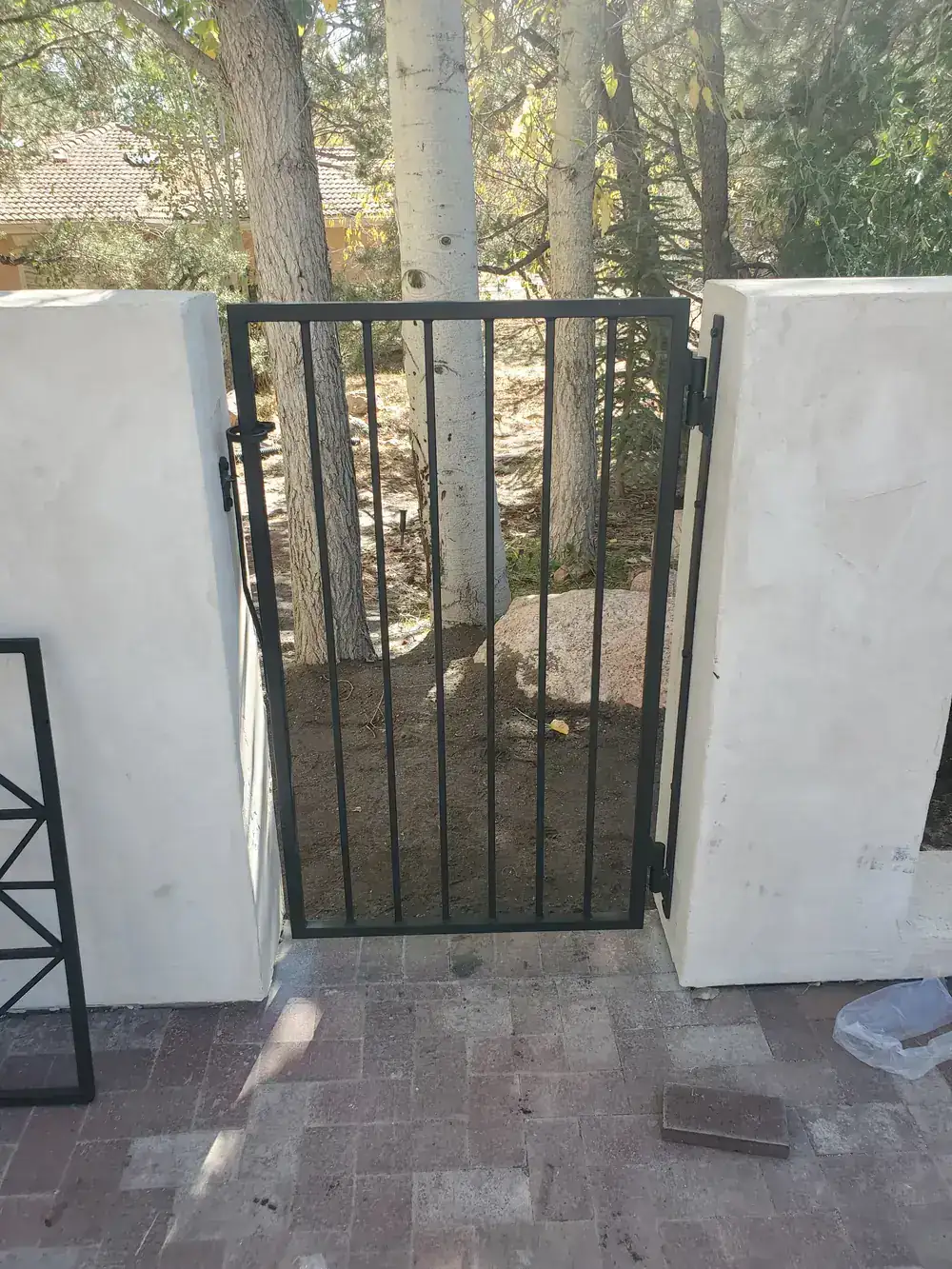 Exterior Iron Entry Gate Install