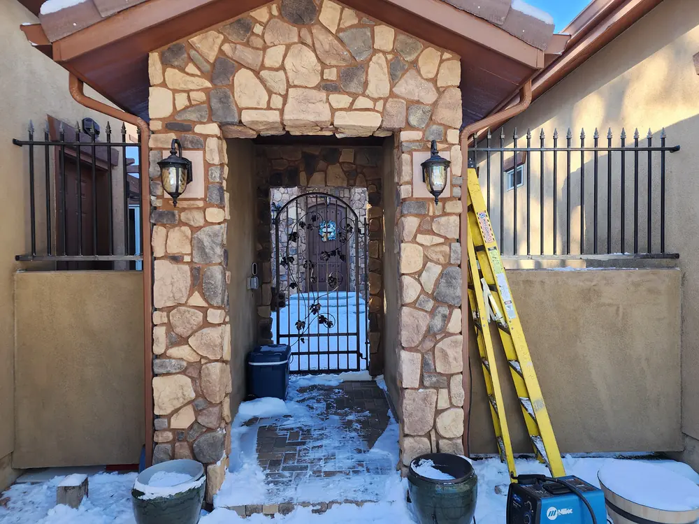 Rustic Iron Entrance Gate Installation