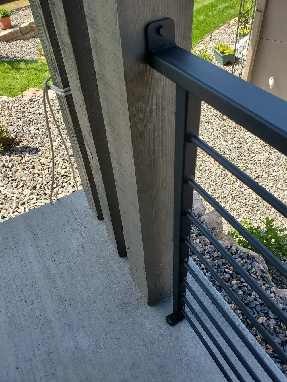 Exterior Iron Railing Balcony Close Up