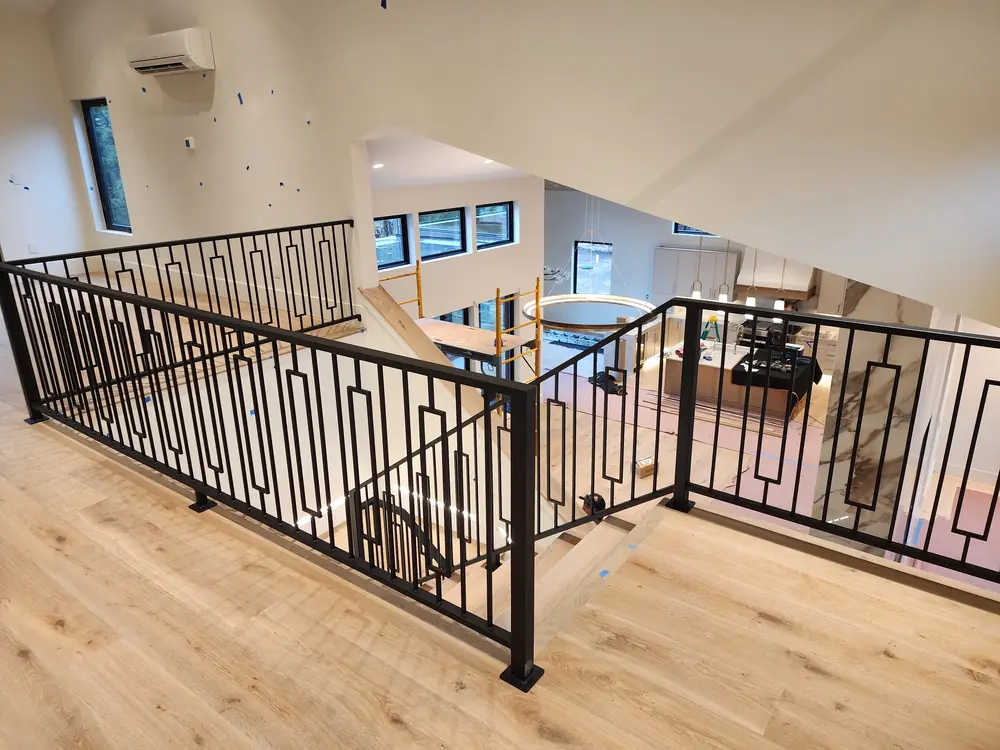 Modern indoor iron railing