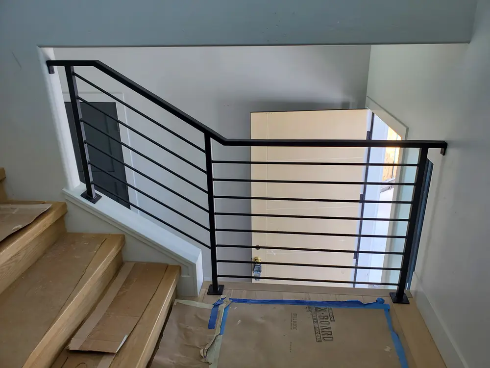 Indoor Stair Iron Railing Installed