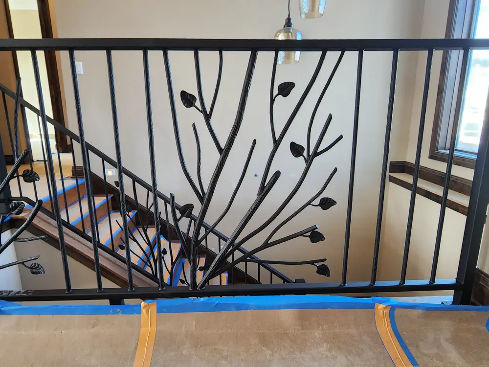 Interior Stair Iron Railing Balcony Detail