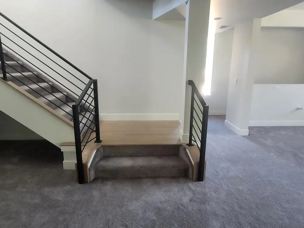 Interior Stair Iron Railing Newel