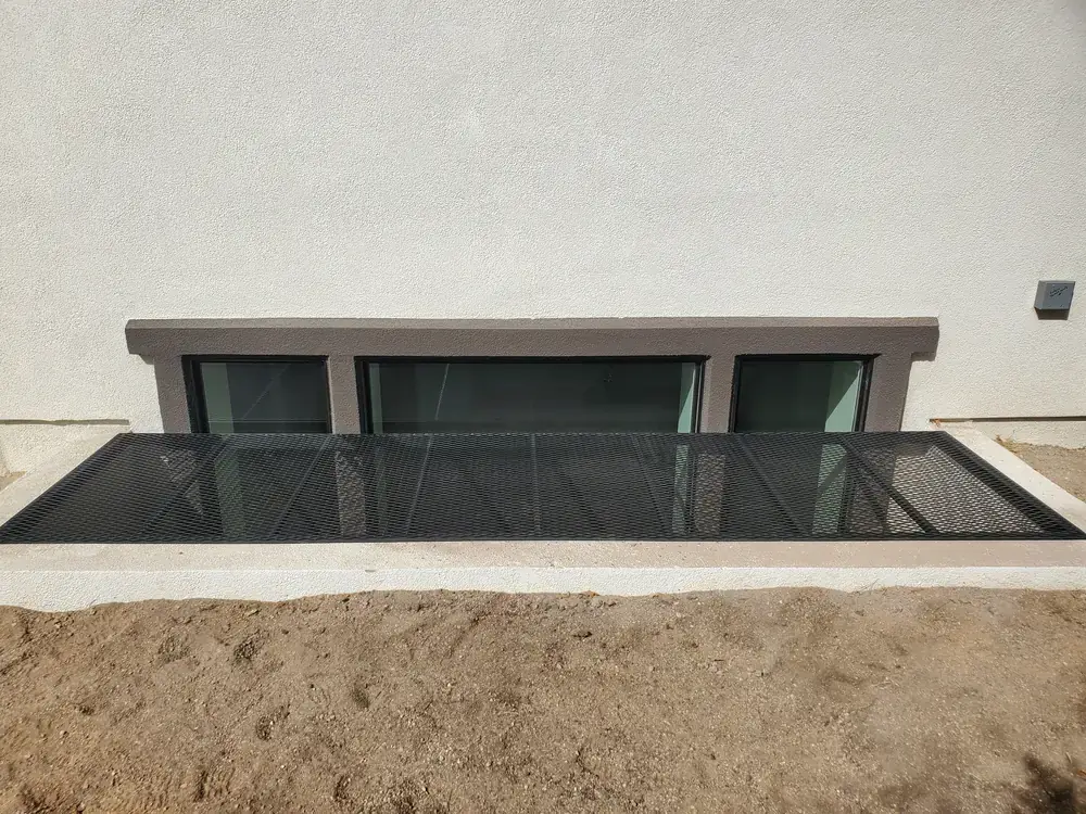 Iron Railing Installed Window Well