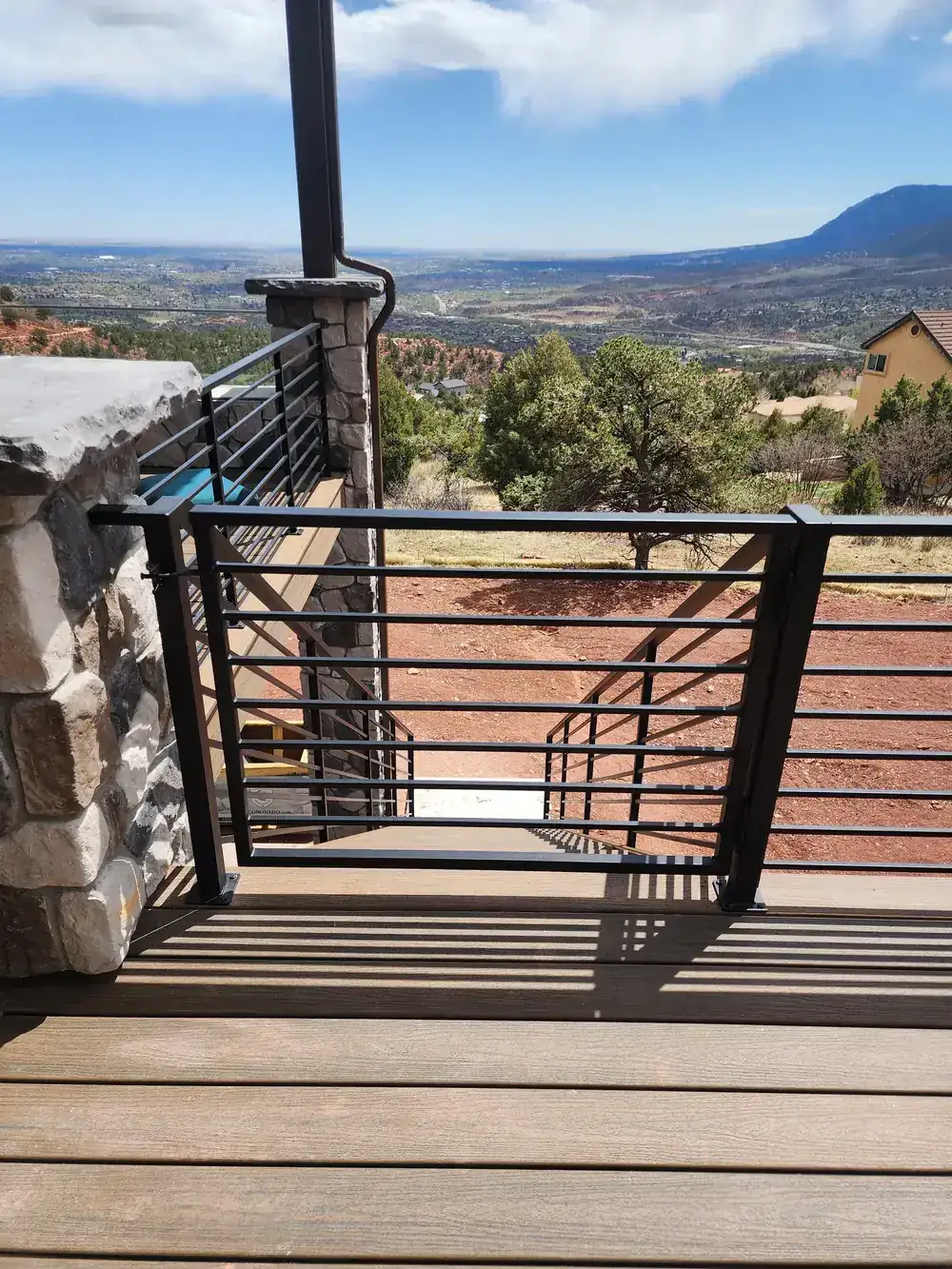Outdoor Deck Iron Railing Mountain View Detail